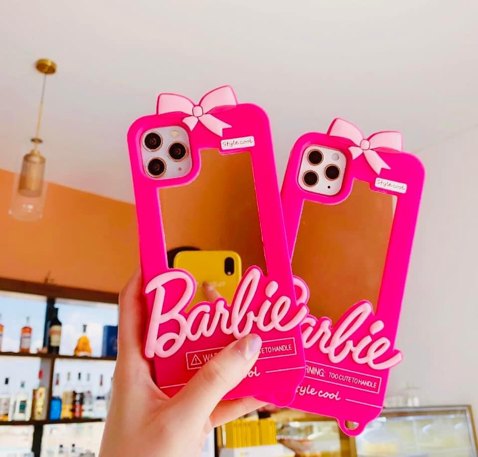 Barbie Silicone iPhone Mirror 3D Case