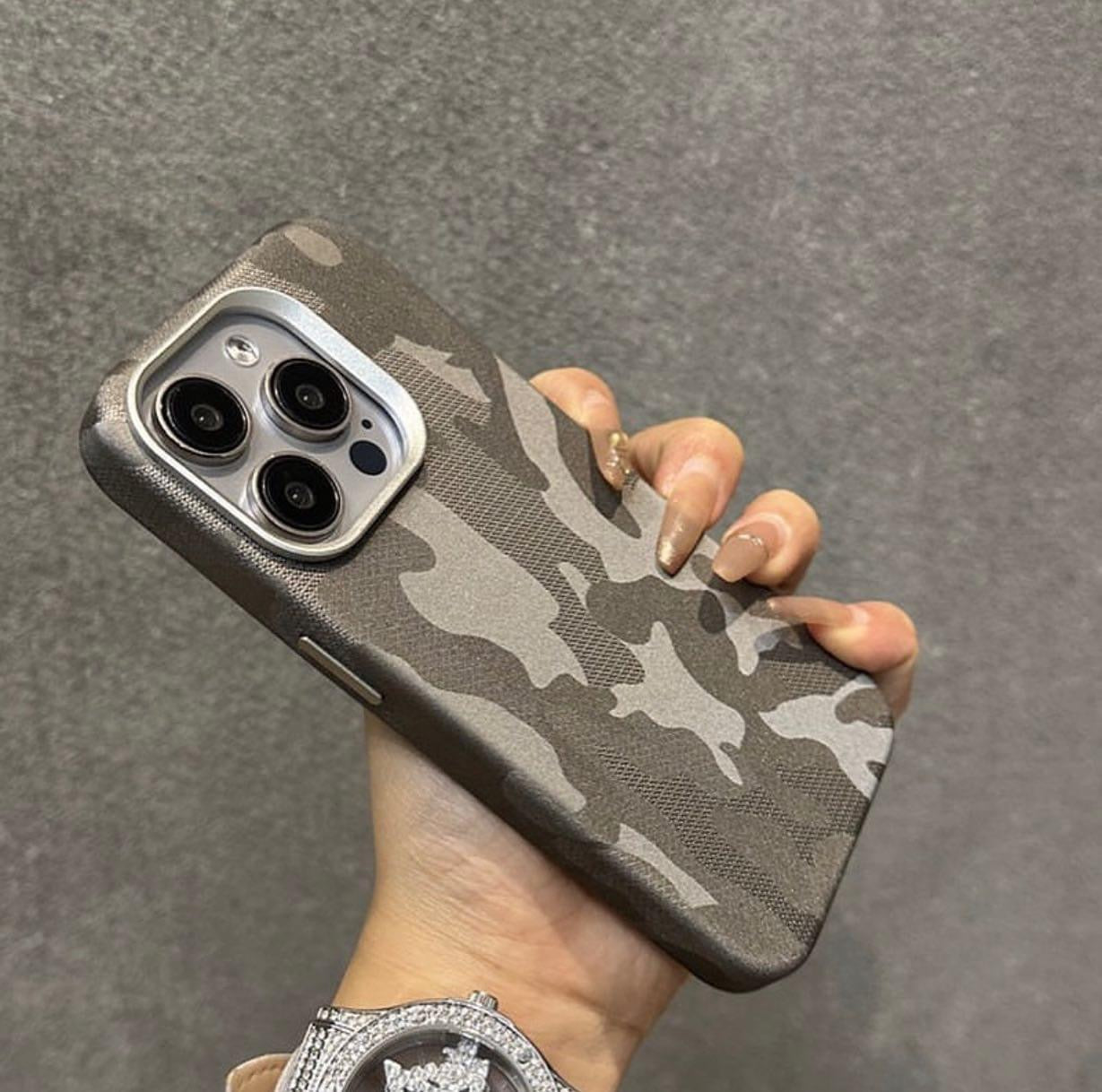 Camouflage Leather Case iPhone