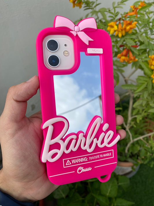 Barbie Silicone iPhone Mirror 3D Case